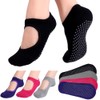 ONESING 4 Pairs Yoga Socks Pilates Socks Barre Ballet Socks