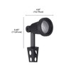 Sterno Home Ribbed Cast Aluminum Halogen Spotlight - Black Finish