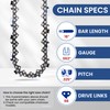 TM TWOMEM 18 Inch Chainsaw Chain 68 Drive Links, 325"