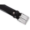 Men Real Leather Belt Black Glossy Made in Italy 35mm