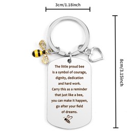 Hoosmoon Teacher Gifts for Women Men, Teacher Keyring Presents, Bee Keyring Gifts, Thank You Gifts for Teacher End of the Year, Teacher Christmas Gifts, Teacher Colleague Gifts