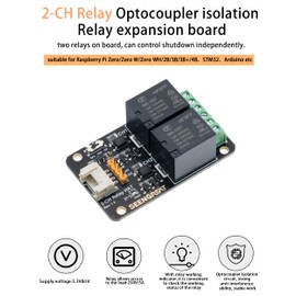 SEENGREAT 2 Channel Relay Module 2 CH Relay Expansion Board for Raspberry Pi Zero/Zero W/Zero WH/2B/3B/3B+/4B STM32 Ardui, Optocoupler Isolation, Sliding Switch for DC3.3V/5V
