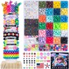 Deinduser Kandi Beads Kit, Pony Beads for Bracelet Making, Pony
