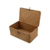 FOMIYES Woven Storage Baskets Natural Seaweed Straw Rectangular Basket Seaweed
