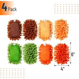 Mr. Pen- Microfiber Shag Whiteboard Eraser, 4 Pack, Vintage Color, Washable Microfiber Whiteboard Eraser