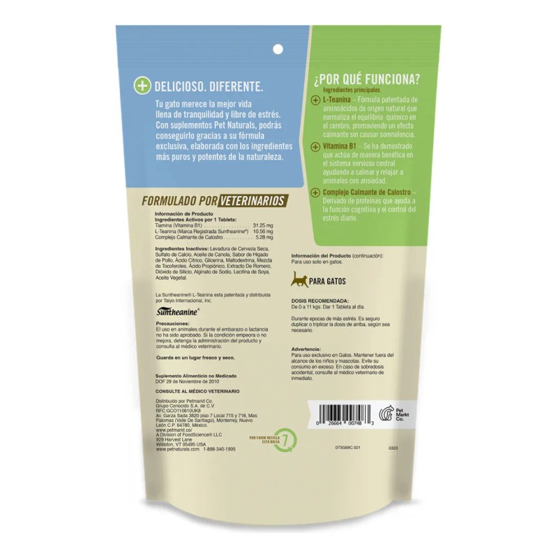 Pet Naturals Calmantes Naturales Masticables Para Gato 21 Pz