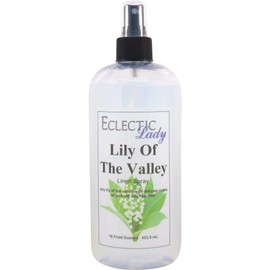Lily of the Valley Linen Spray, 16 ounces - Eclectic Lady Sheet and Linen Spray - No Artificial Colors, Parabens, or Preservatives - Long-Lasting Scent for Bed, Fabric & Pillow