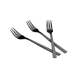 Forchette da Dessert Set da 3-15 cm in Acciaio Inossidabile 18/10 con Finitura PVD Opaca, Manico Sottile ed Ergonomico, Antiruggine, Lavabili in Lavastoviglie