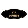 Signs ByLITA Oval VIP Lounge Sign (Black Gold) - Medium