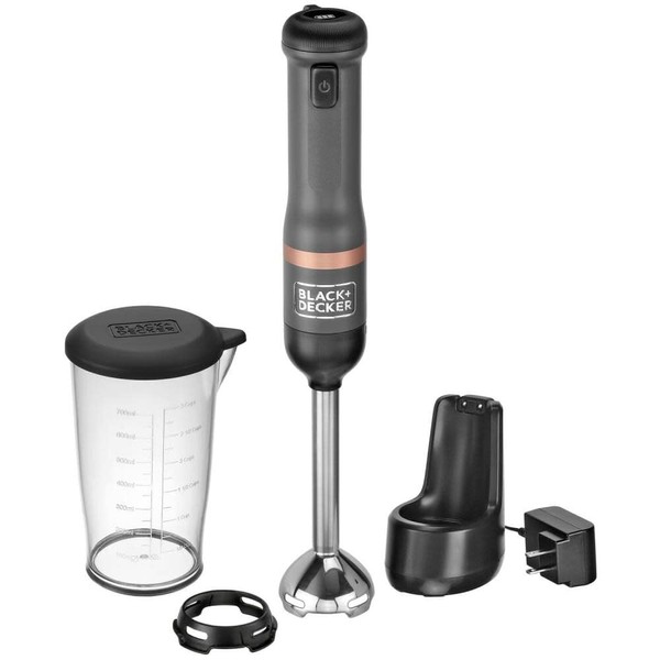 BLACK+DECKER Kitchen Wand Cordless Immersion Blender, Hand Blender with Charging