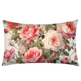 GABraden 1Pack Microfiber Pillow Case,Floral Print Pattern Pillow Cover with Hidden Zipper,Soft Breathable,Standard Size 20"X 26" Pillow case (13-Flower)