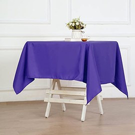 Square Tablecloth - 54 x 54 Inch - Purple Square Table Cloth for Square or Round Tables in Washable Polyester - Great for Buffet Table, Parties, Holiday Dinner, Wedding & More