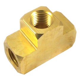 Forney 75363 Brass Tee, 1/4-Inch Female NPT, 150 PSI