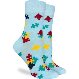 Good Luck Sock Women's Puzzle Pieces Socks, Adult, Shoe Size 5-9