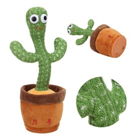 Dancing Cactus Mimicking Toy USB Rechargeable Sings and Dances Pre-Loaded Songs Soft Cotton Filling Material Fun for All Ages Early Education United States