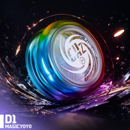 MAGICYOYO Yoyo for Kids, Responsive Yoyo for Beginner, 2A Looping Yoyo D1 GHZ, Crystal Tircolour Gradient, Tricks Yoyo with 6 Yoyo String