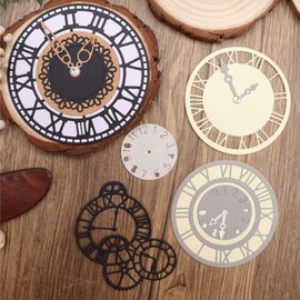 Vintage Clock Metal Cutting Dies – Gear and Time Axis Stencil for DIY Scrapbooking, Card Making, Photo Albums, and Embossing Paper Crafts, 6.3x8.7cm Craft Template for Kids' Arts Projects