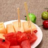 100pcs Bamboo Cocktail Forks Fruit Picks Skewers Sticks Disposable Dessert