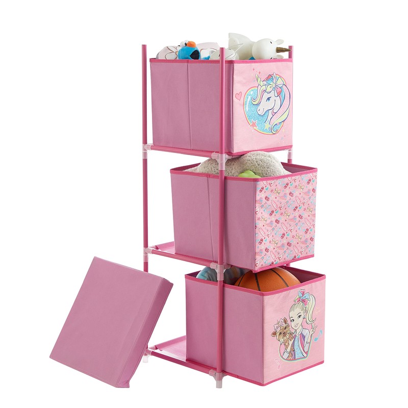 Nickelodeon JoJo Siwa 3-Tier Fabric Storage Organizer with Unicorn Design
