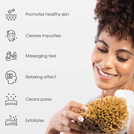 Naroa Piel Sana Feliz Joven Mejore Salud Exfoliando Suavemente Esponja Ducha Nutriendo Durante Cada Baño Esponjas Limpian