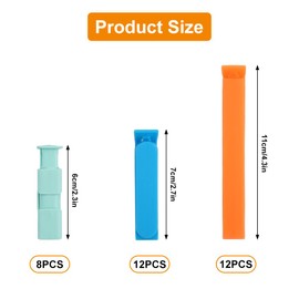 Pack of 32 Sealing Clips, Clips for Bags, Bag Clips, Clips for Bags, Bag Sealing Clips, Fresh Clips, Colourful, Reusable Food Bag Clips for Sealing Freezer Bags