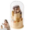 Makeup Brush Organizer,Lipstick Storage Box - 360 Degree Rotation Dustproof