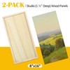 Falling in Art 2 Pack Unfinished Wooden Canvas Panels, 8x16