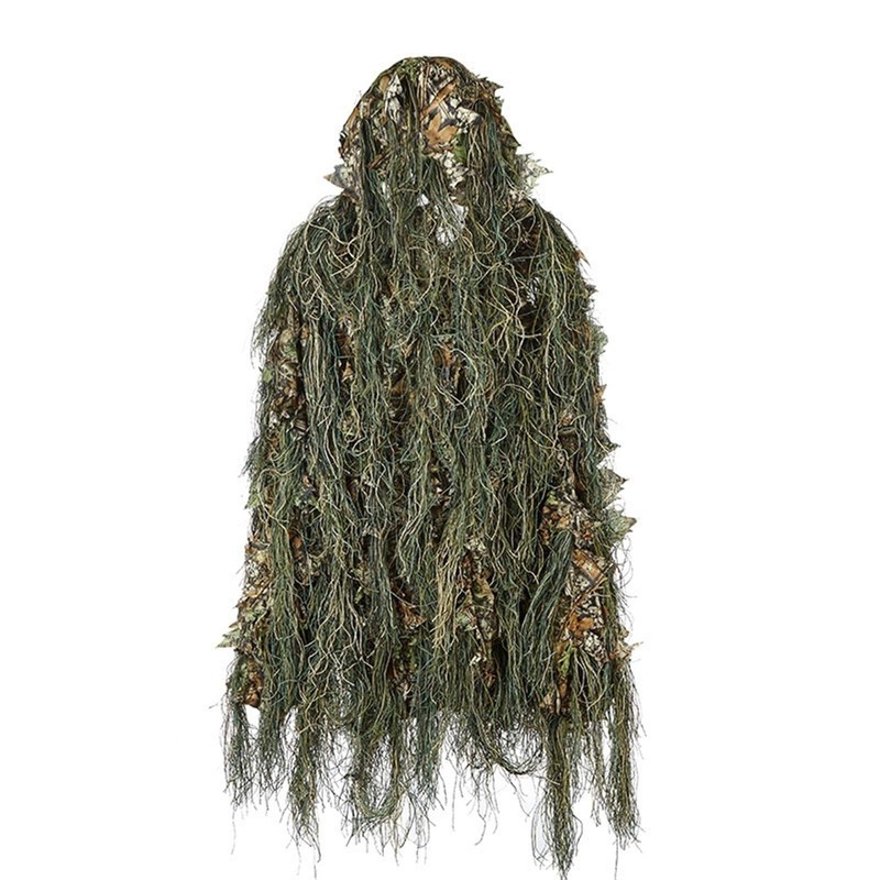 Ghillie Suit Hunting Woodland 3D Bionic Leaf Disguise Uniform Cs