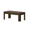 Plank+Beam Small Modern Rounded Coffee Table, 40 Inch, Solid Wood
