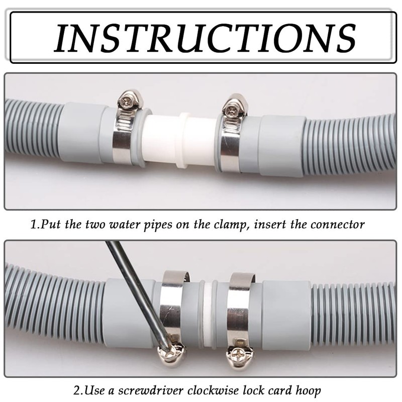 1m Long Drain Hose Extension Pipe Kit for Washing Machine