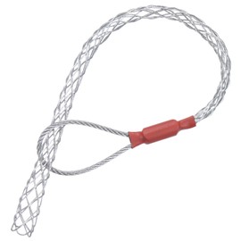 MECCANIXITY Cable Pulling Grip for 7-12mm Cable 34cm Wire Mesh Puller Socks Grip Single Head Galvanizing Steel Wire Grips Net Cover Smooth,1 Pcs(Silver)