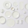 broste Copenhagen Dessert Plate 'Stevns' Glossy Glazed Stoneware Chalk White,