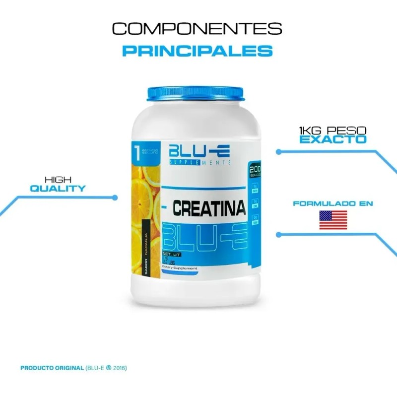 Creatina Blu-e Monohidratada 1k 200 Servicios Varios Full