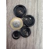 Pack of 10 Real Horn Buttons Black Brown Flat 4