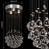 CLAIRDAI Modern Crystal Chandeliers Crystal Round Raindrop Chandelier Lighting Flush