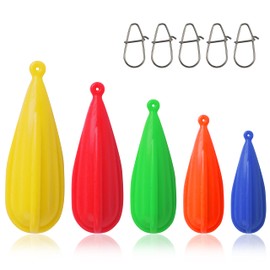 Fishing Practice Plugs, 5 Mixed Sizes Bait Casting Practice Plug Weight Silicone Practice Plugs for Kids Beginner to Improve Casting Skills