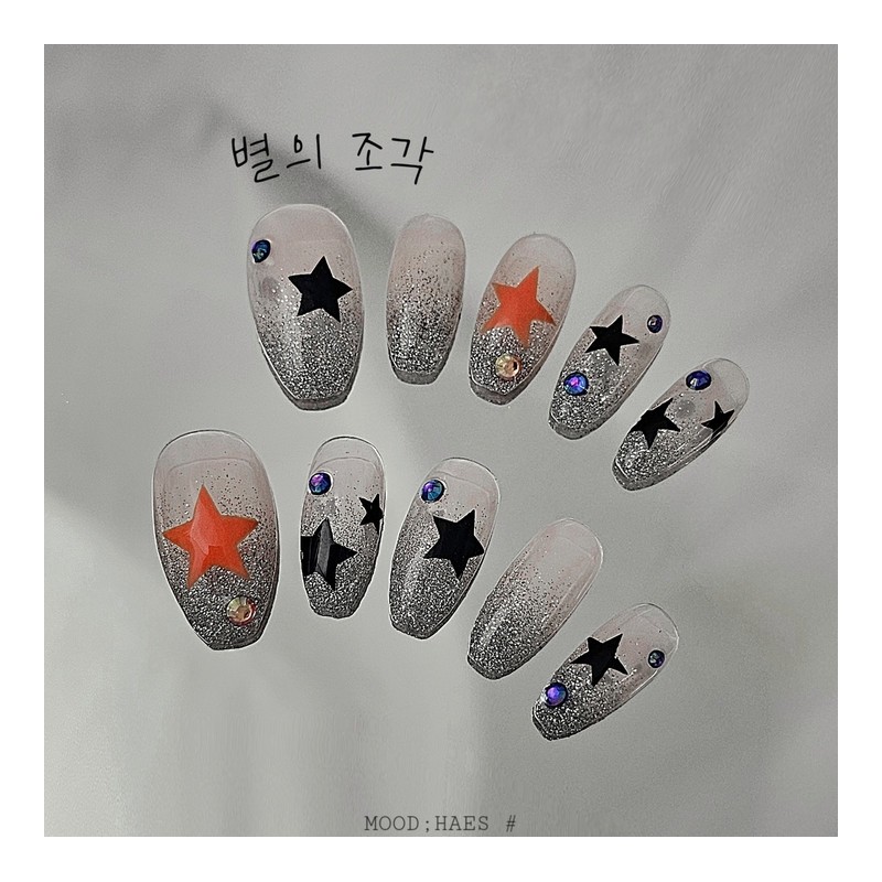 [M;H #] Piece of Star Handmade Nail Tips - Required