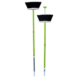 SweepEasy New Broom As Seen On Shark Tank. for Indoor and Outdoor Use Retractable Handle with Scraper Making Sweeping Easy