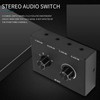 Lyaciomn 4 Port Audio Switch, 3.5mm Audio Switcher, Stereo AUX