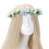 KorViSHOW Blue Flower Crown Headband - Handmade Fairy Floral Headpiece