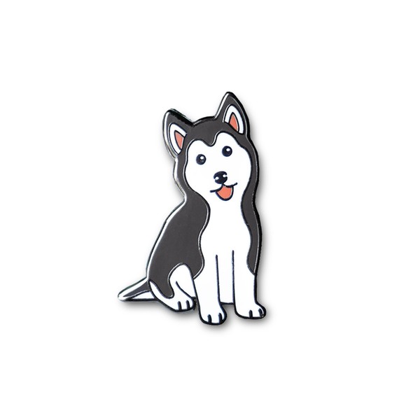 On Point Pins Siberian Husky Dog K9 Puppy Brooch Badge