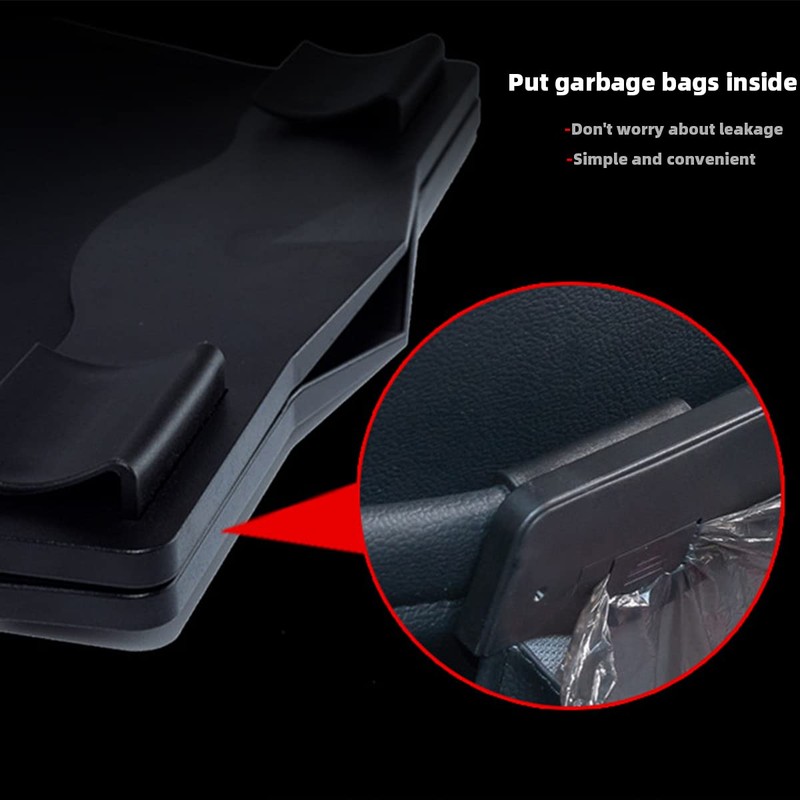 AOWIS Car Leather Trash Bag Smart LED Waterproof Organizer Storage