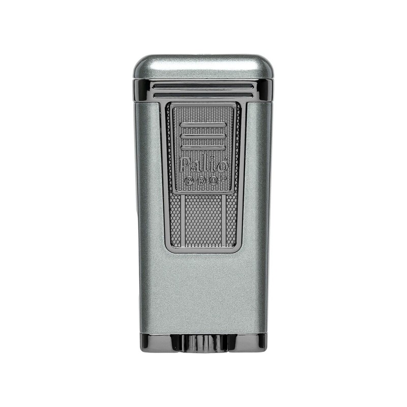 Palio Pro Polaris Triple Torch Cigar Lighter, Butane refillable, Tabletop-Silve