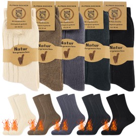 Belloxis 5 Pairs Alpaca Socks Cashmere Socks for Women Thermal Socks for Women Bed Socks Warm Socks Wool Socks Cosy Socks Winter Socks Women Thick Socks