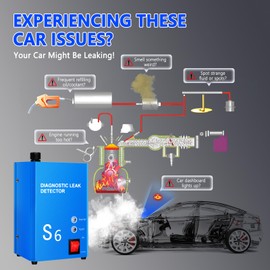 DLNLIY Smoke Machine Automotive Leak Detector - EVAP Vacuum Smoke Diagnostic Tester Built-in Air Pump, Pipeline Fuel Leakage Detector for Pipe System Compatible with All DC 12V Vehicles