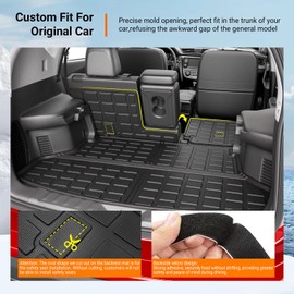 powoq Trunk Mat Compatible with 2014-2020 Nissan Rogue SV S SL Cargo Mat TPE Backrest Trunk Liner Cargo Liner Replacement for 2014-2020 Nissan Rogue Accessories