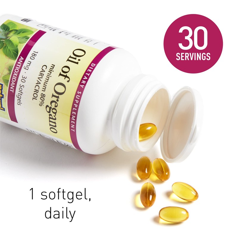 Natural Factors, Oil of Oregano 180 mg, Helps Maintain Good