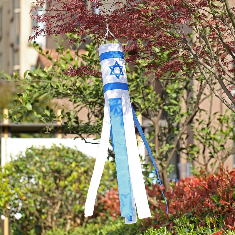 Israel Israeli Flag WindSock 2 Pack Stripes Wind Socks For
