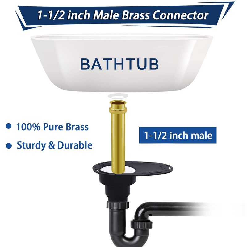 Upgrade Freestanding Tub Drain Rough-in Kit for Freestanding Bathtub, with