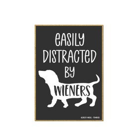 Honey Dew Gifts, Distracted by Wieners, 2.5 Inch by 3.5 Inch, Locker Decorations, Fridge Magnets, Decorative Funny Magnets, Dachshund Gifts, Dachshund Decor, 754055